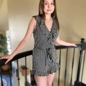 ADORABLE!! NWT - Black and White Shorts Romper